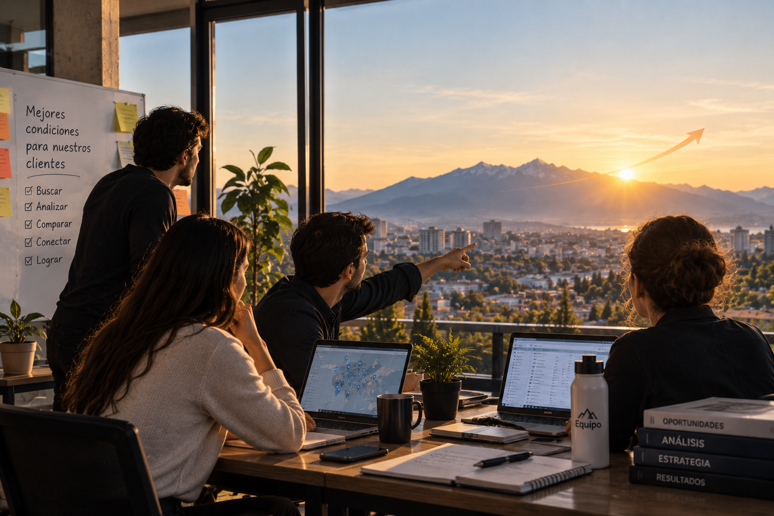 Equipo analizando oportunidades para clientes de MercadoMax